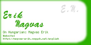 erik magvas business card